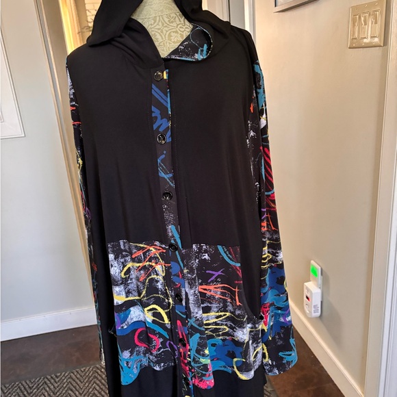 Button Up Jersey Hoodie - Picture 7 of 8